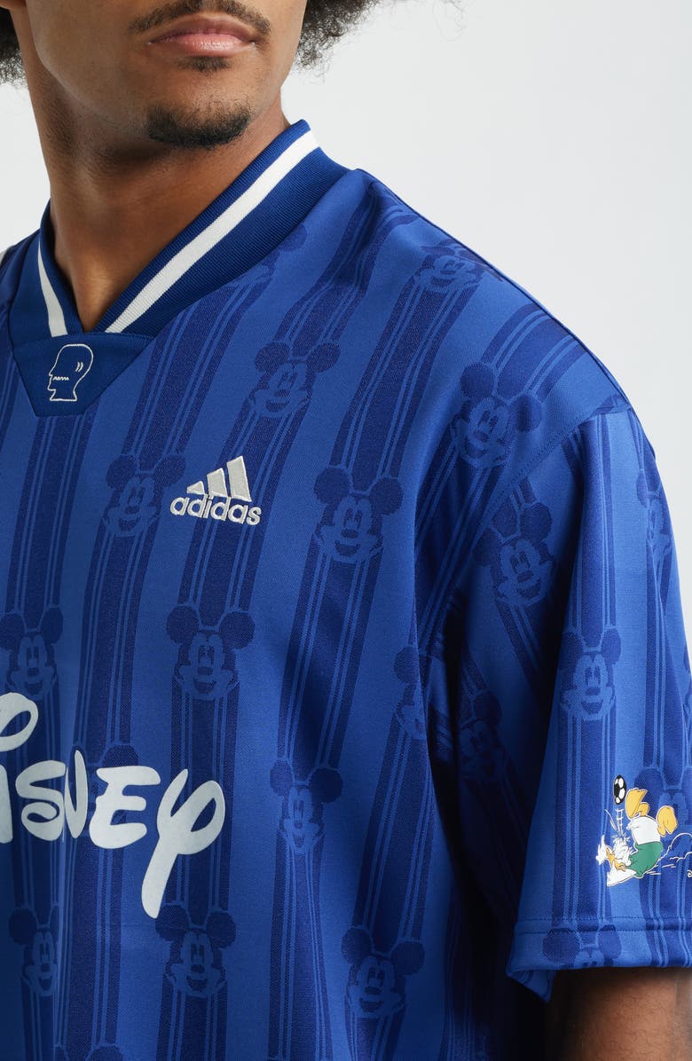adidas Originals x Brain Dead Disney Football Jersey, Alternate, color, Victory Blue