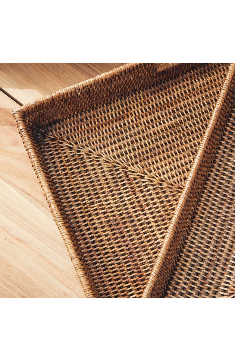 Napa Home & Garden Burma Rattan Ottoman Trays, Set Of 3, Alternate, color, Brown