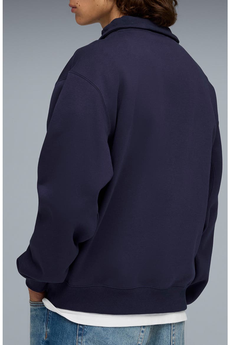 Select Essentials French Terry Polo Sweatshirt, Alternate, color, PUMA NAVY
