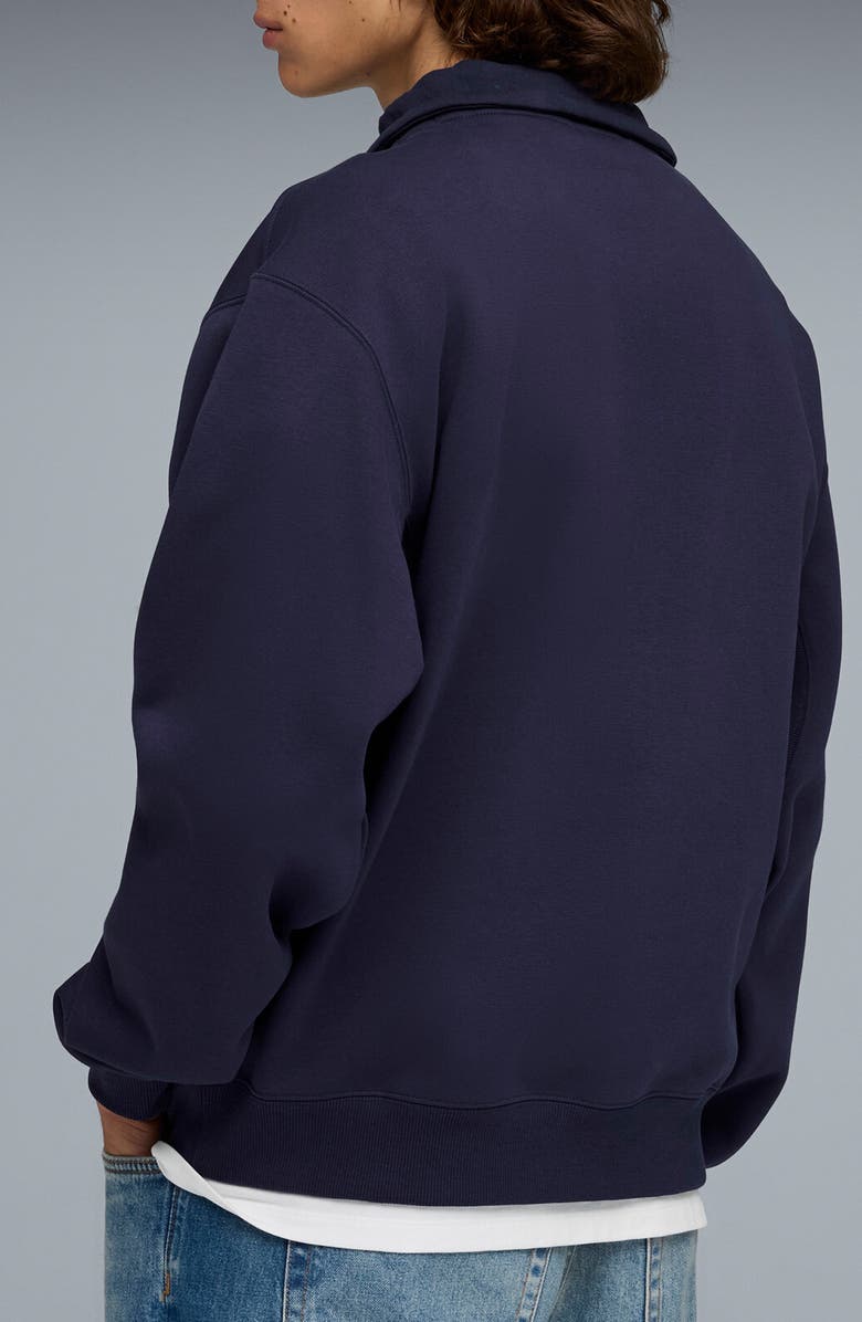 PUMA Select Essentials French Terry Polo Sweatshirt, Alternate, color, Puma Navy