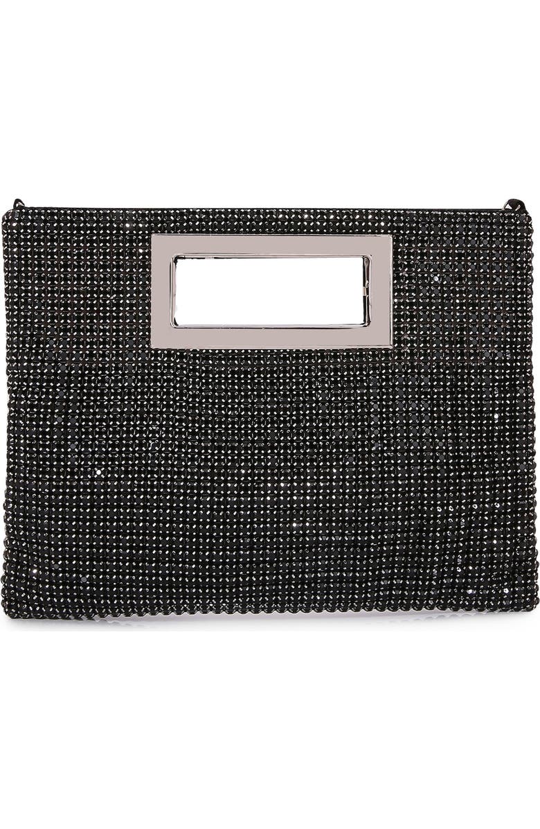 BERNESS Rhinestone Rectangular Clutch, Alternate, color, Black