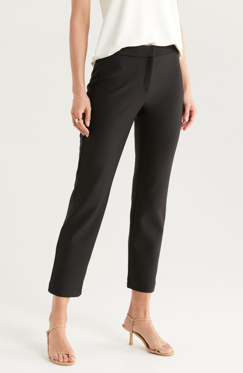 NORDSTROM RACK Essential Stretch Ponte Pants, Main, color, Black