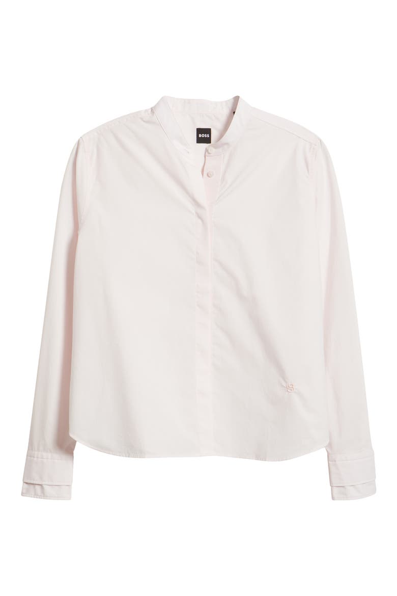 Bertyna Cotton Poplin Button-Up Shirt, Alternate, color, OCEAN ROSE