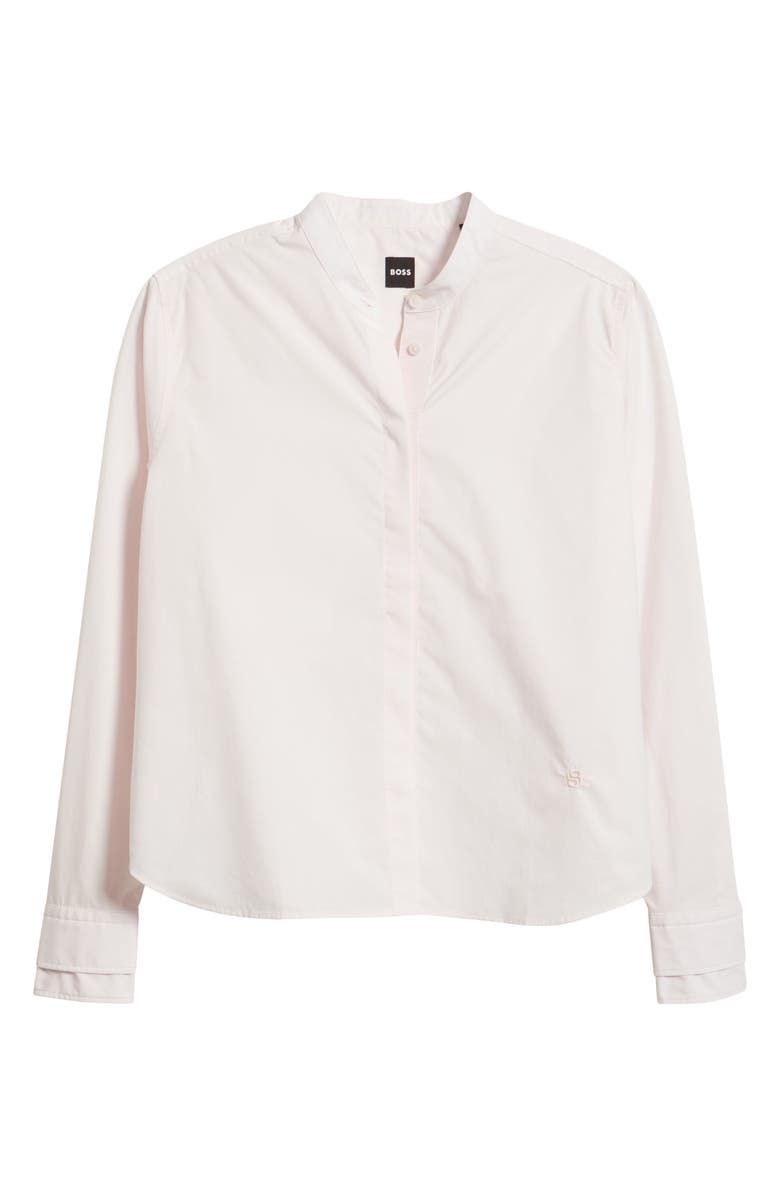 BOSS Bertyna Cotton Poplin Button-Up Shirt, Main, color, Ocean Rose
