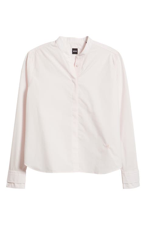 Bertyna Cotton Poplin Button-Up Shirt