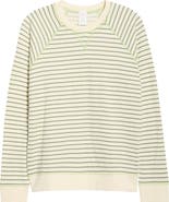 Marine Layer Stripe Reversible Raglan Sleeve Cotton Blend Sweater