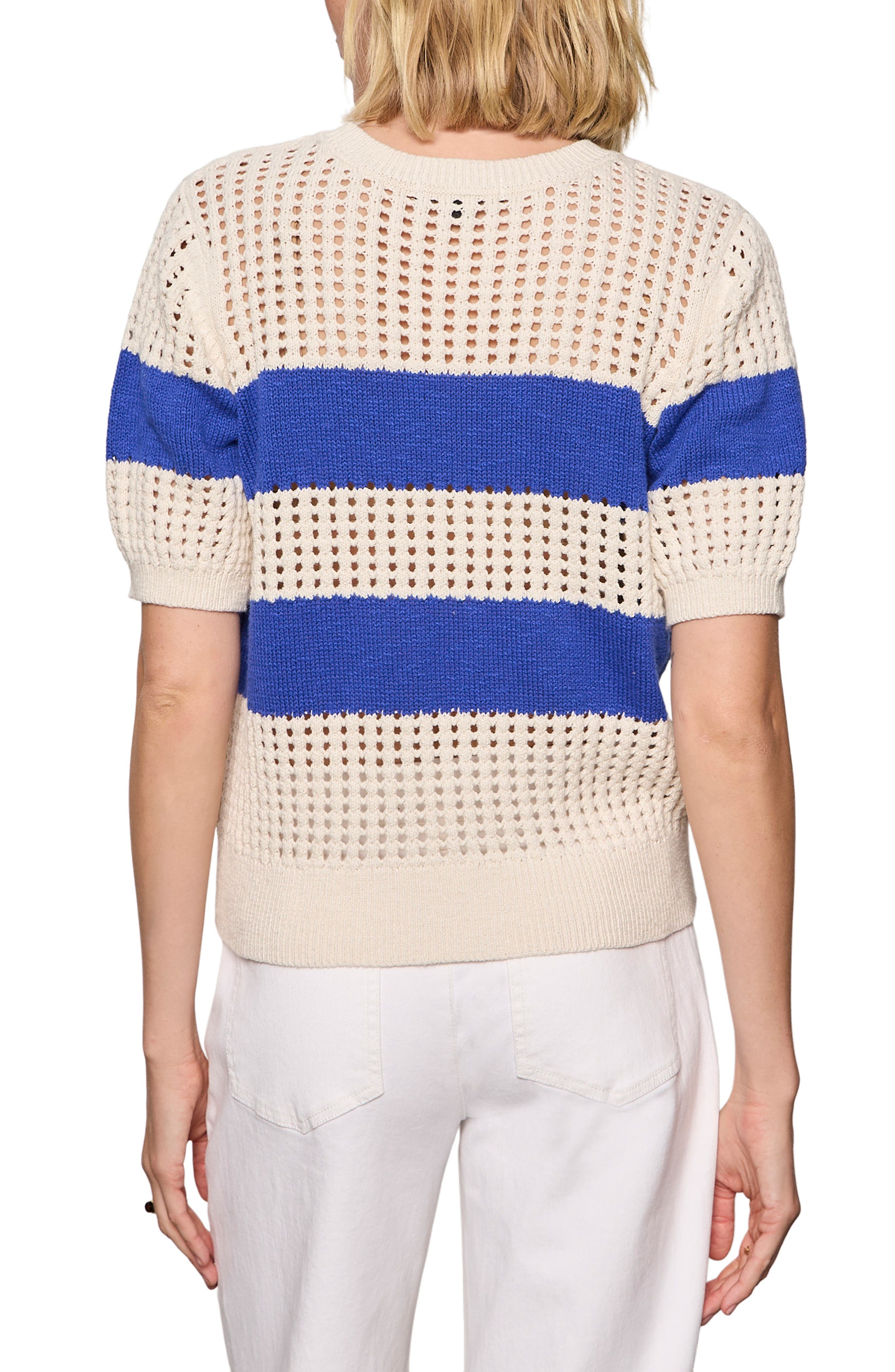 Beachside Openwork Stripe Sweater - image 4