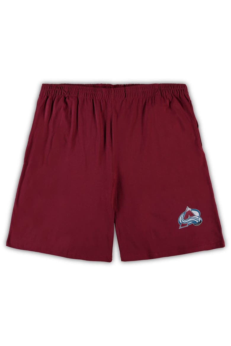 Men's Concepts Sport Burgundy/Heathered Charcoal Colorado Avalanche Big & Tall T-Shirt & Shorts Sleep Set, Alternate, color, Burgundy