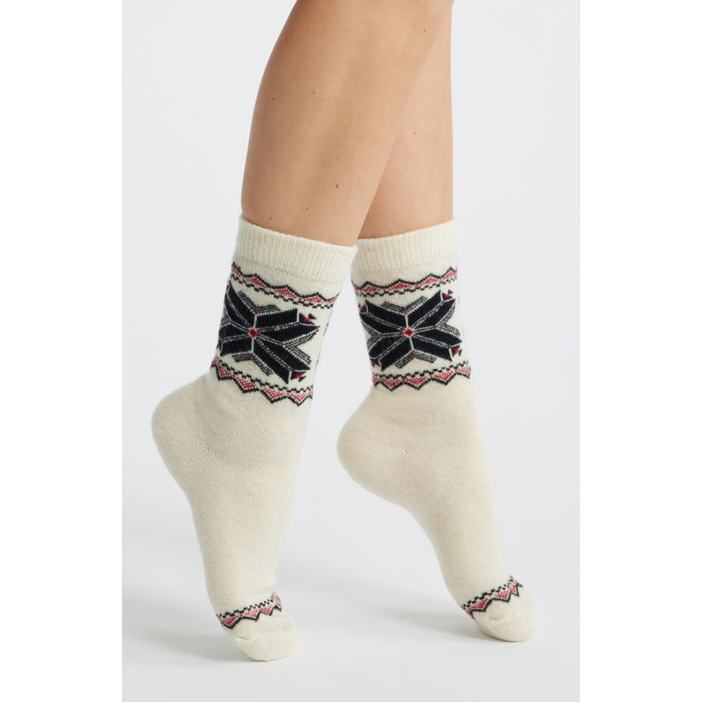 Polo Ralph Lauren Snowflake Border Crew Socks In Multi