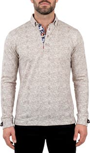 Maceoo Anima Long Sleeve Print Polo