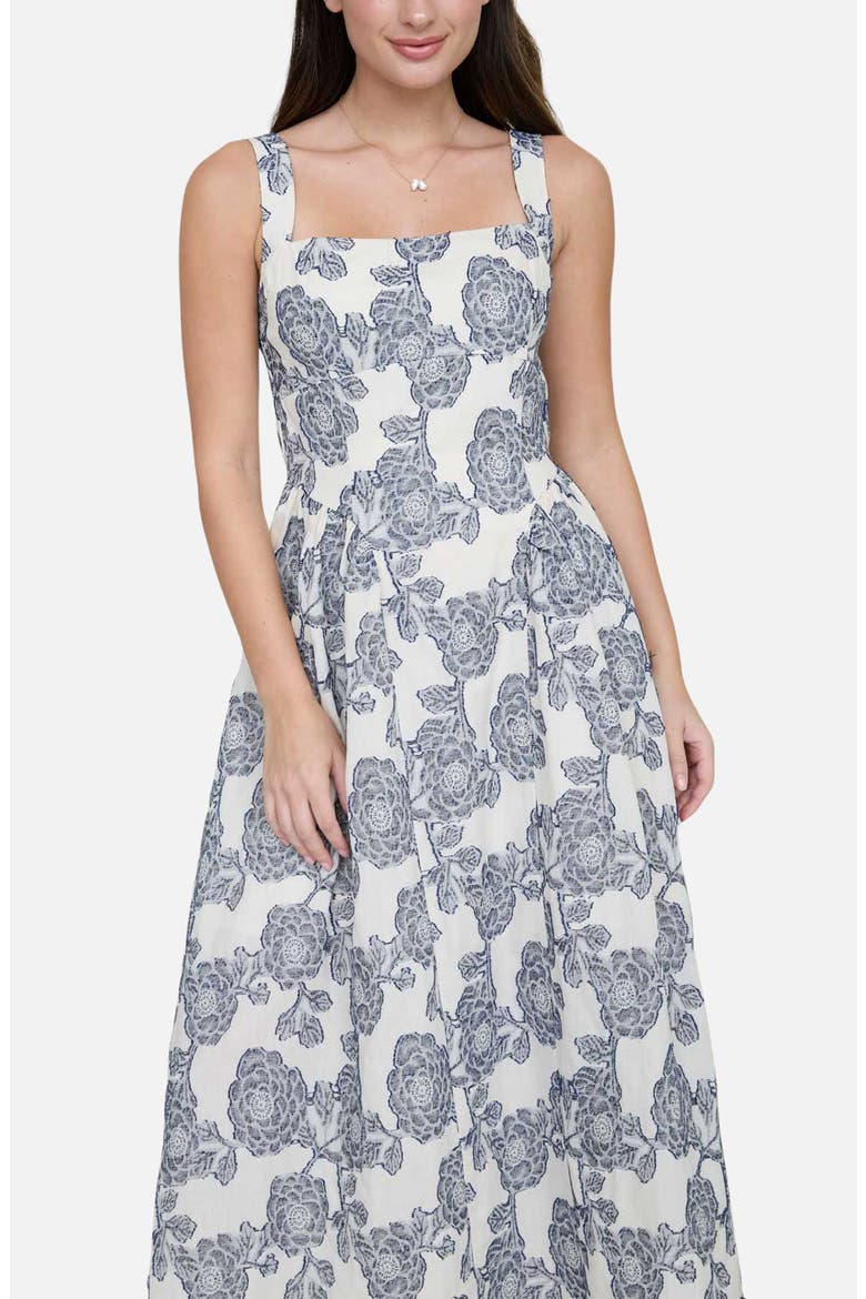 Floral Print Sundress, Alternate, color, NAVY