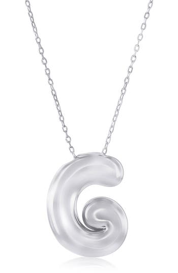 Simona Bubble Initial Pendant Necklace