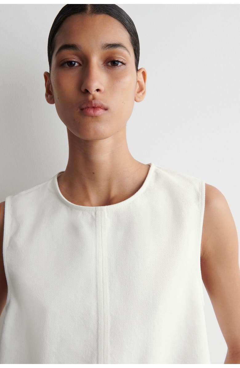 COS Sleeveless Denim Top, Alternate, color, White