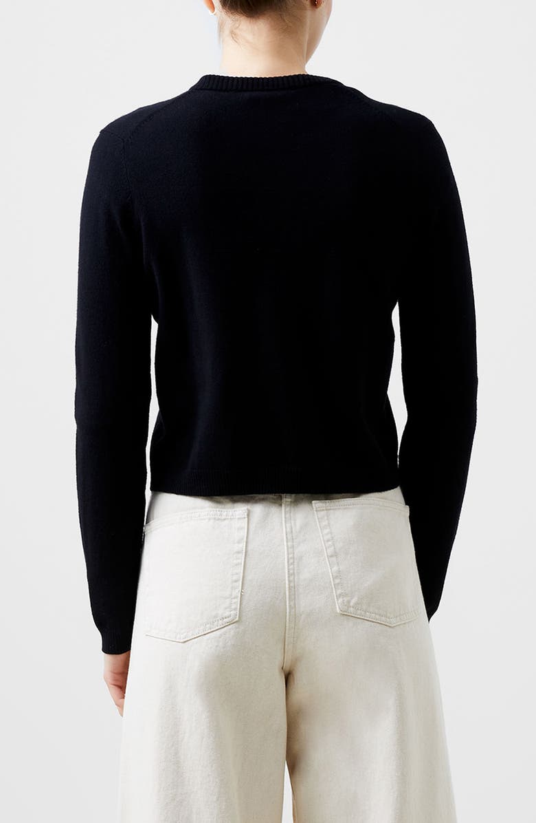French Connection Crop Cardigan, Alternate, color, Black