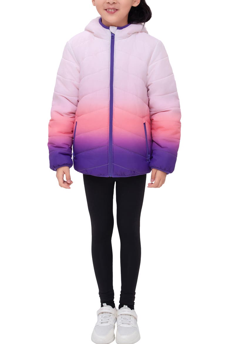 Kids' Reversible Soft Fleece Jacket, Alternate, color, Rose quartz gradient