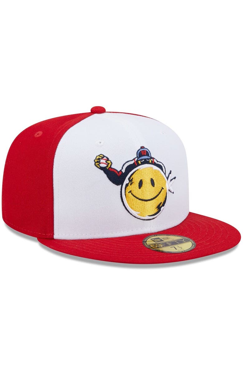 New Era Men's New Era White/Red Worcester Red Sox Marvel x Minor League 59FIFTY Fitted Hat, Alternate, color,