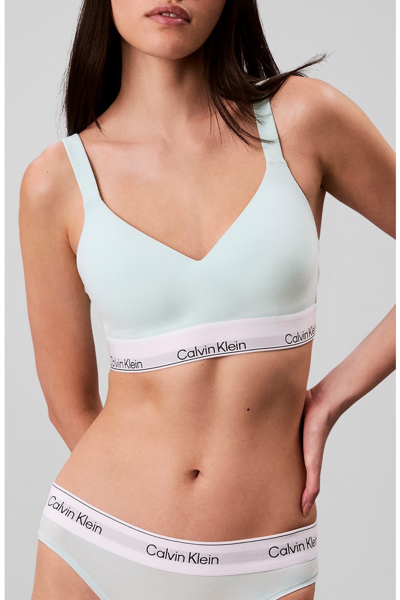 Icon Cotton Blend Bralette, Main, color, FEEL THE MINT
