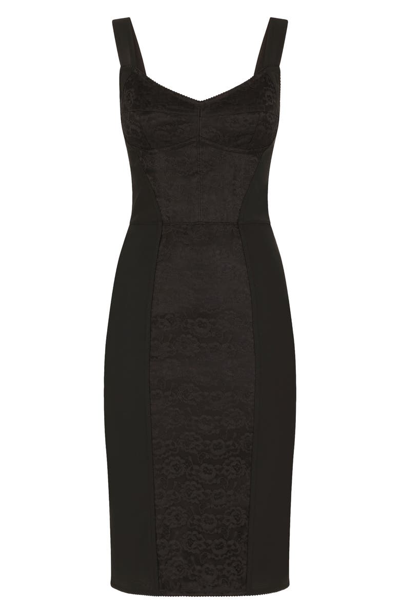 Dolce&Gabbana Jacquard Panel Corset Dress, Alternate, color, 
