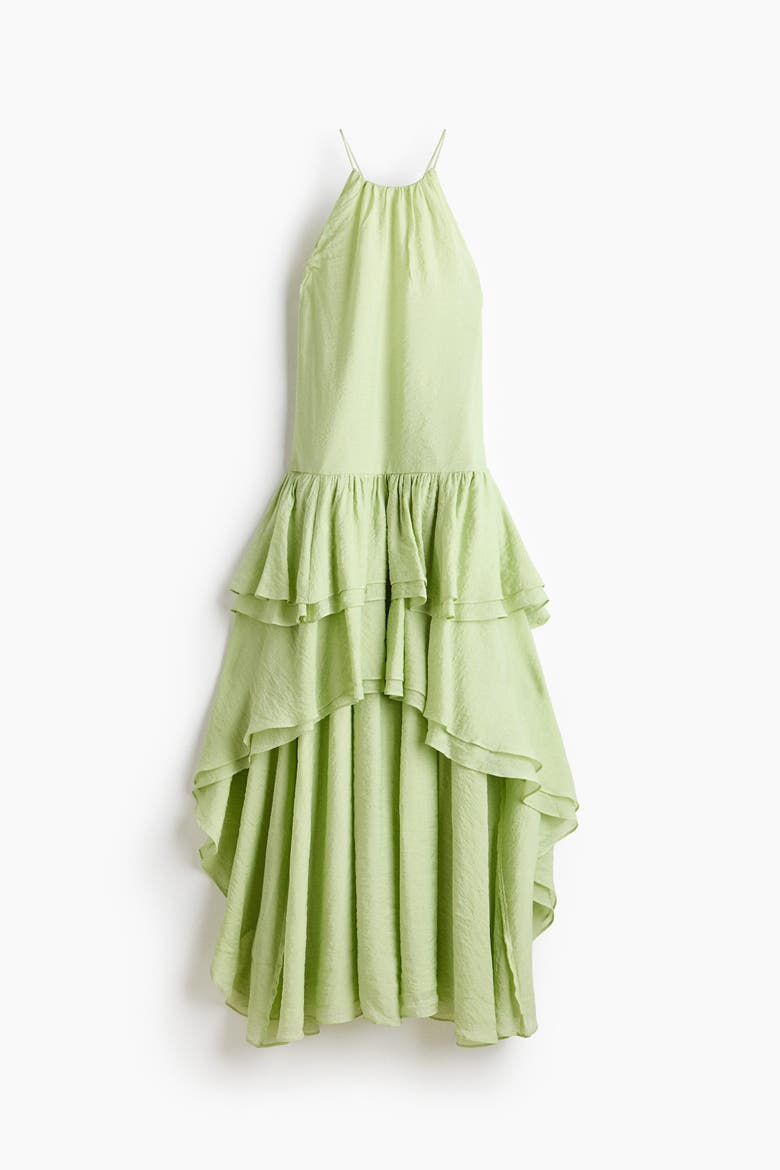 Tiered High-low Dress, Alternate, color, Light green