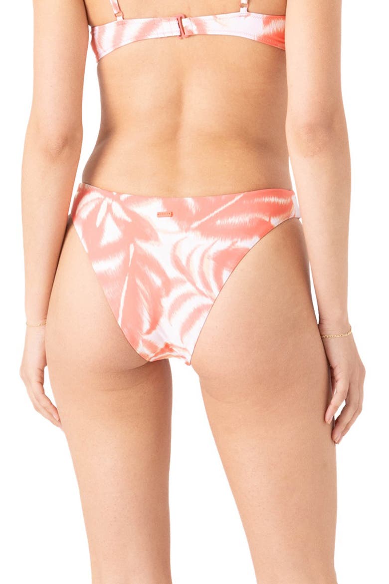 Palm Haze Scoop Front Bikini Bottoms, Alternate, color, CORAL MULTI