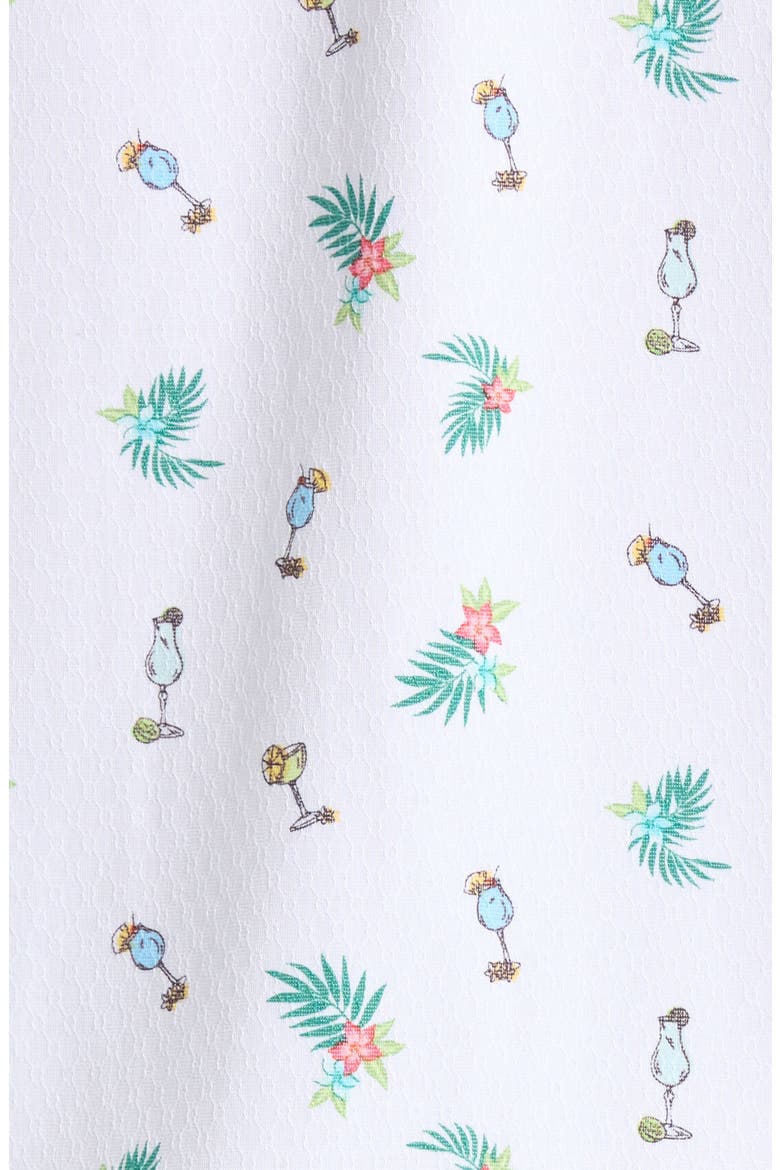 Coastal Ease Fiesta Fizz Cocktail Print IslandZone® Short Sleeve Button-Up Shirt, Alternate, color, OCEANA BLUE