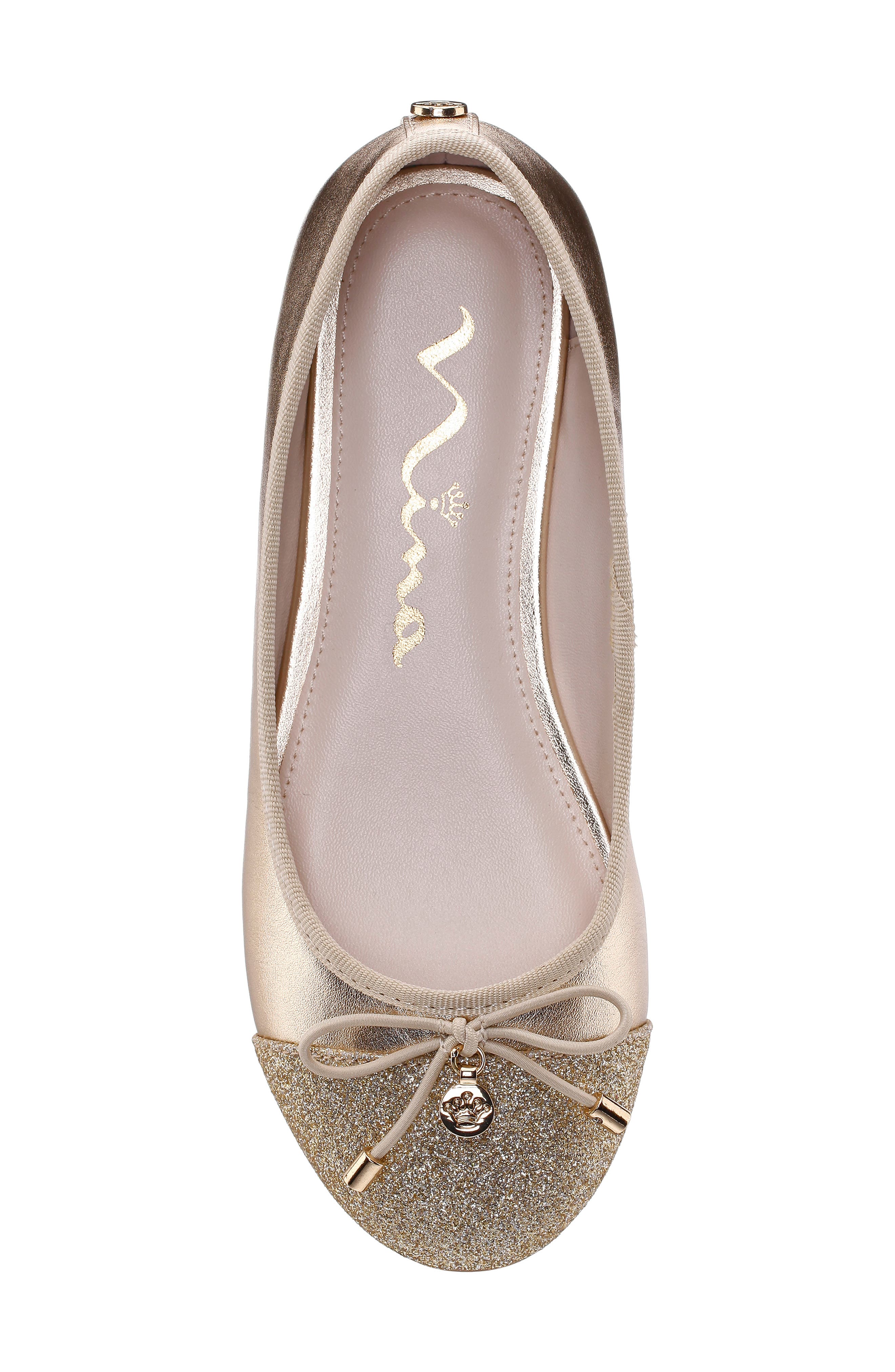 Kids' Kamryn Metallic Ballet Flat, Alternate, color, GOLD