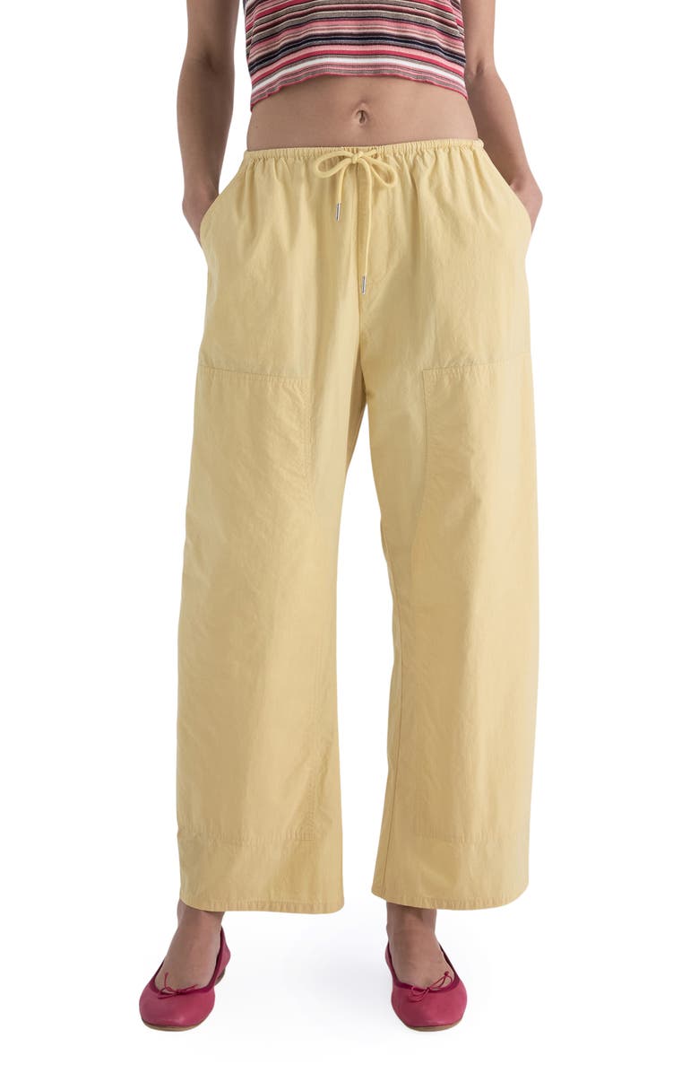 Pistola Theo Cotton Drawstring Pants, Main, color, Light Tumeric