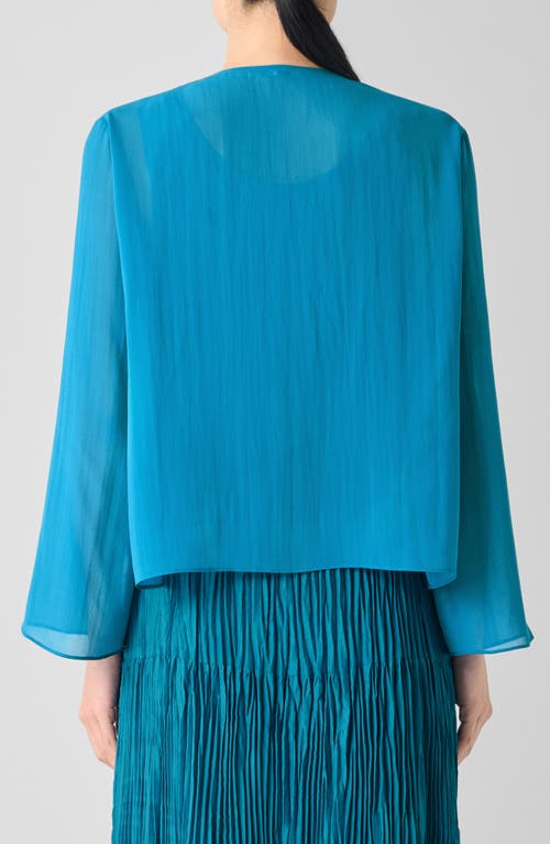 EILEEN FISHER EILEEN FISHER TIE FRONT SILK JACKET