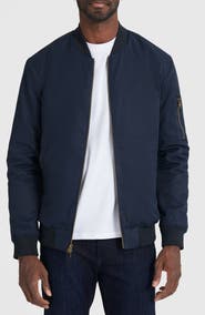 True Classic Water Resistant Cotton Blend Bomber Jacket