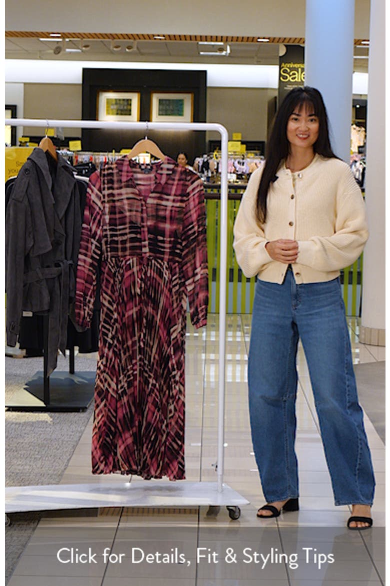 Pleated Drop Waist Midi Dress video
