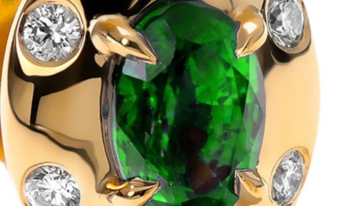 Mark Henry Aurum Oval Cut Emerald Stud Earrings In Gold