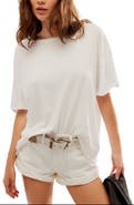 Free People Nina Crewneck Cotton T-Shirt