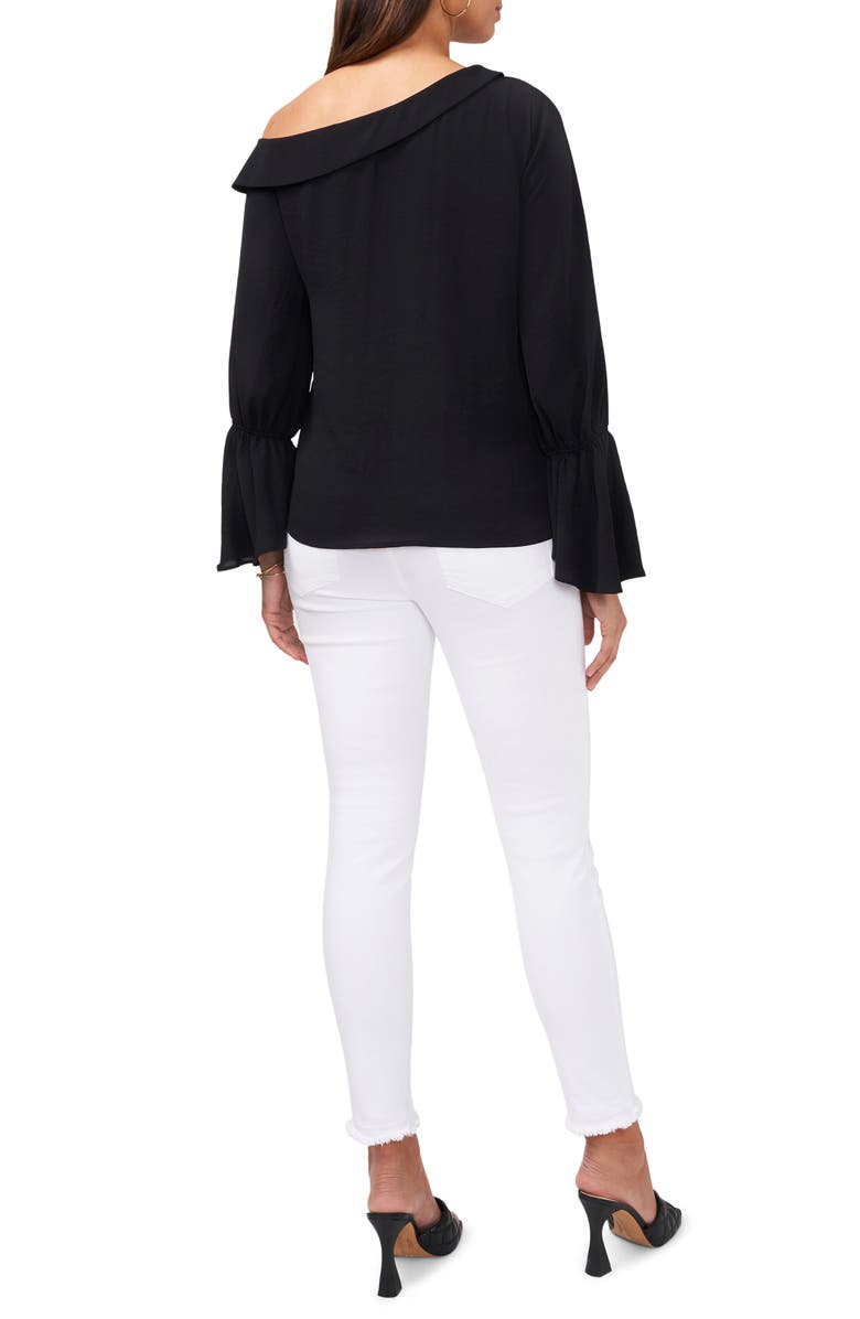 Vince Camuto One-Shoulder Bell Sleeve Blouse, Alternate, color,