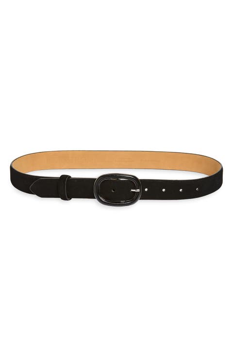 Cassidy Covered Buckle Suede Belt