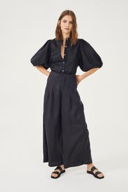 LANHTROPY Culotte Linen Pants