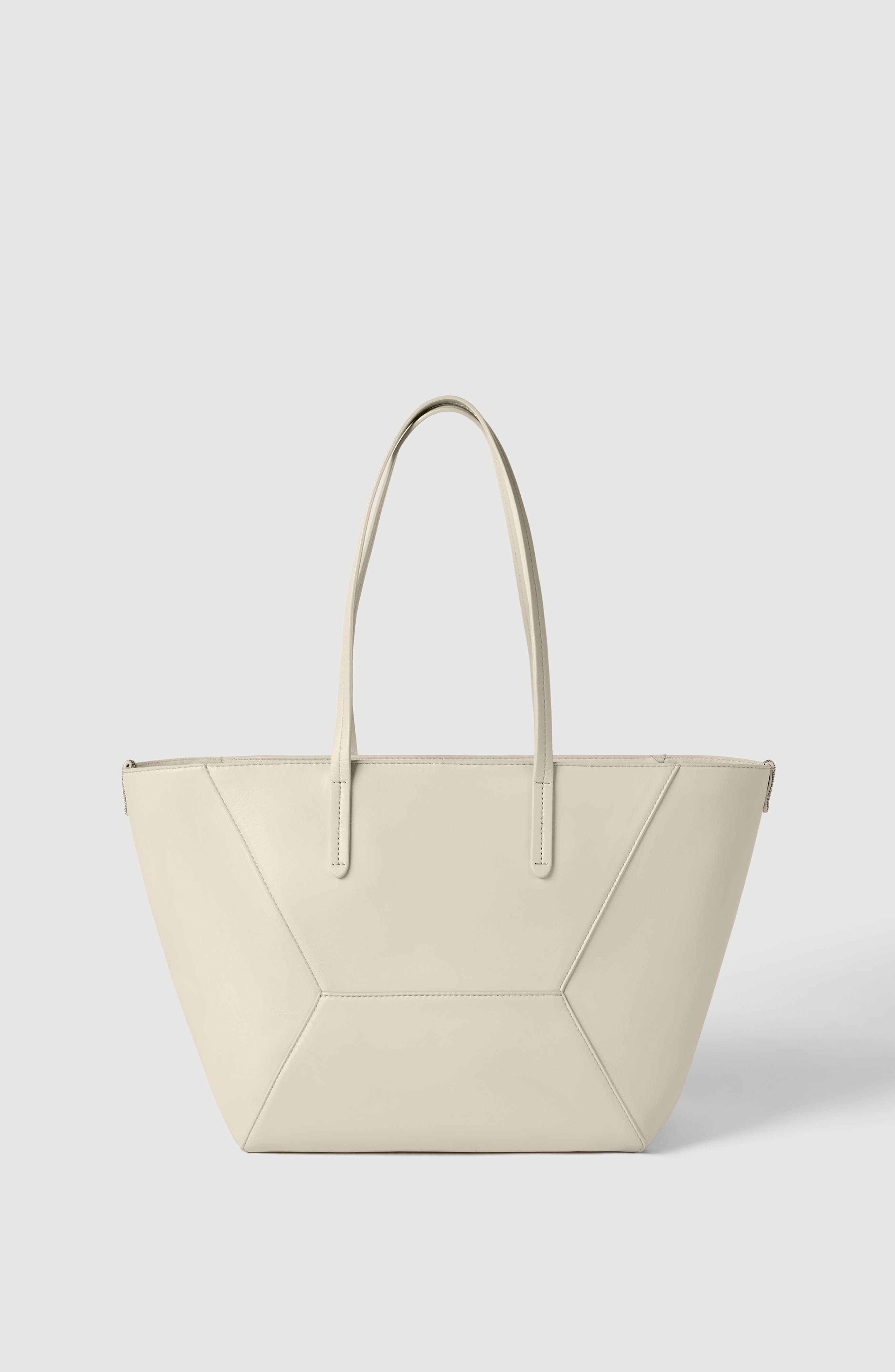 BC Duo small bag in calfskin with monili, Alternate, color, Ivory