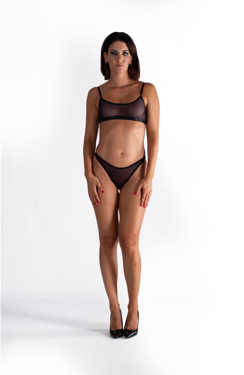 LECHERY<sup>®</sup> Lustrous Sheer Bralette, Alternate, color, Black