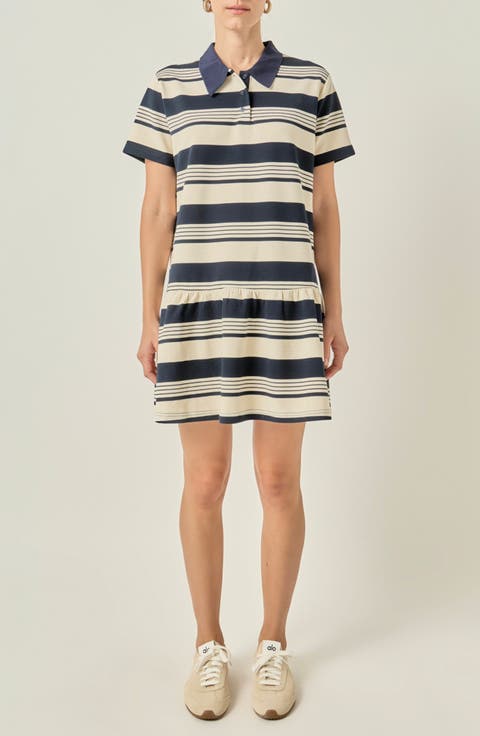 Striped Polo Minidress