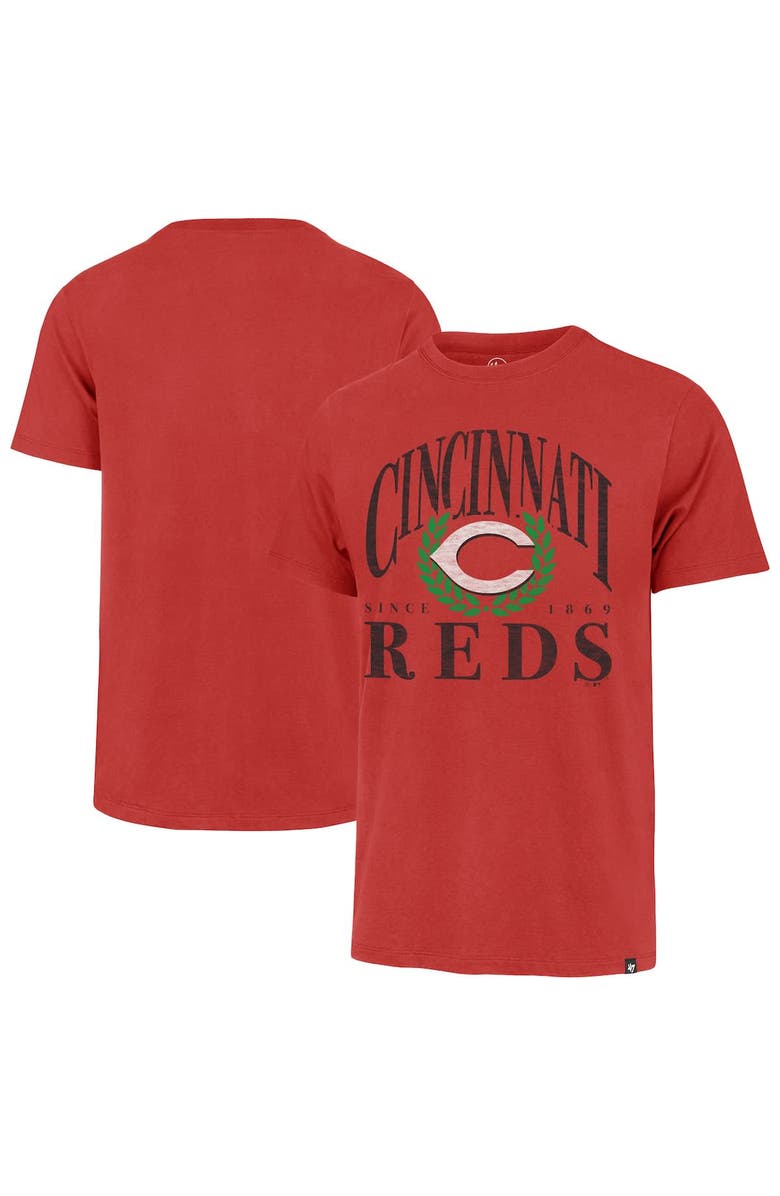 '47 Men's '47 Red Cincinnati Reds Pitchout Franklin T-Shirt, Main, color, Red
