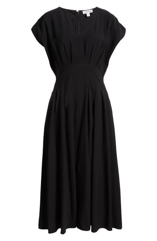 Nordstrom Pleated Midi Dress In Black