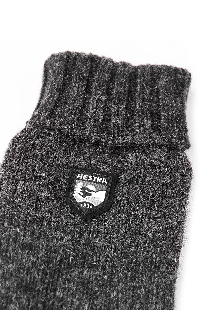 Hestra Wool Blend Gloves, Alternate, color, Charcoal
