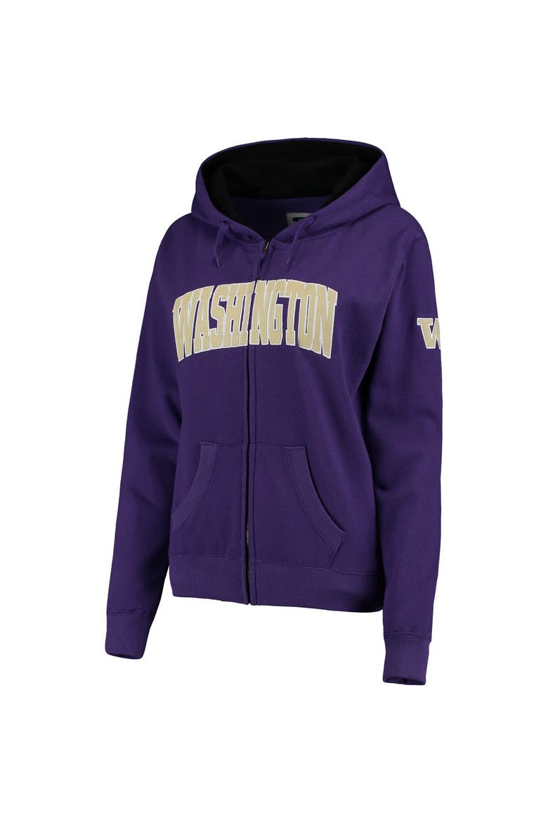 Women's Stadium Athletic Purple Washington Huskies Arched Name Full-Zip Sweatshirt, Alternate, color, Purple
