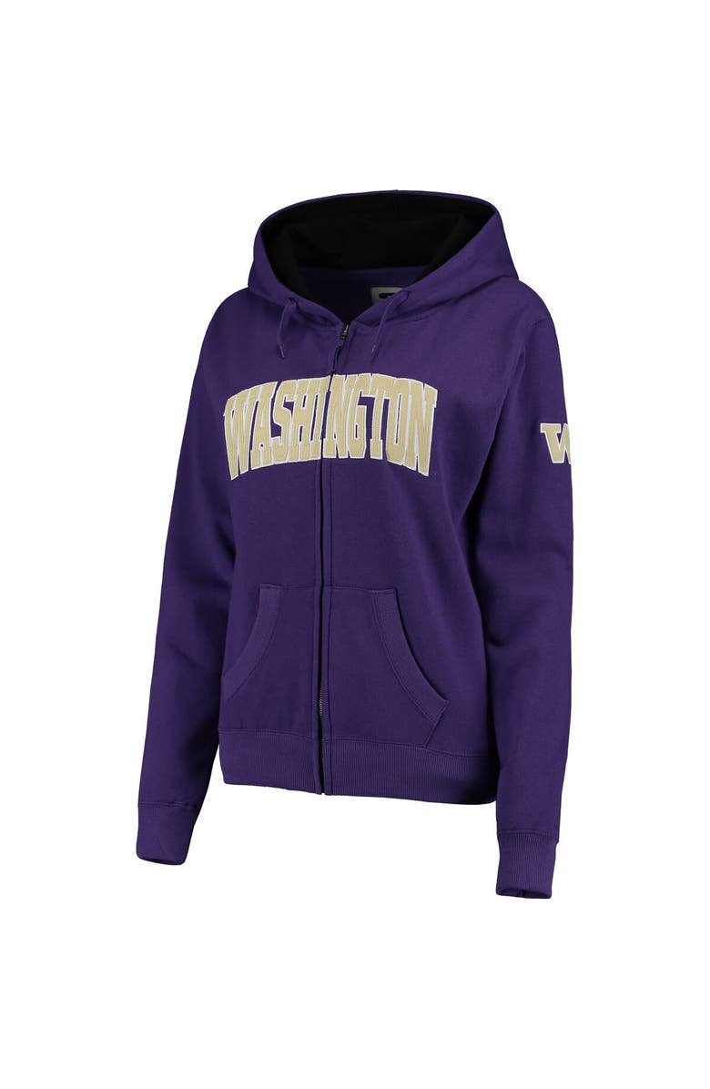 COLOSSEUM Women's Stadium Athletic Purple Washington Huskies Arched Name Full-Zip Sweatshirt, Alternate, color, Purple
