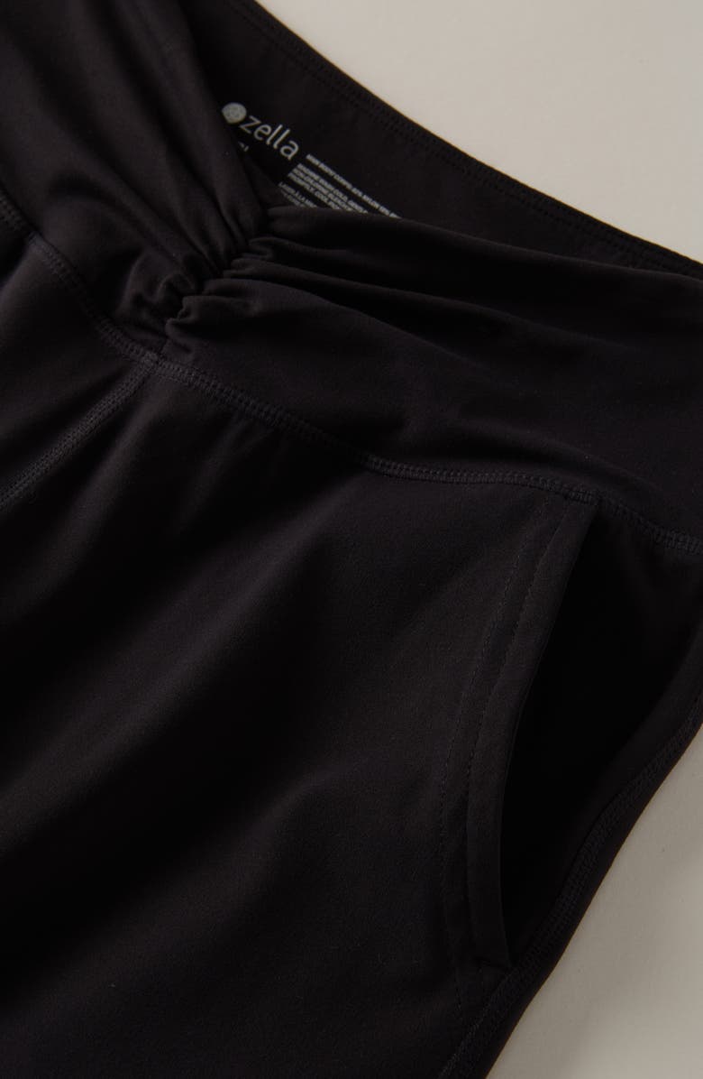 Zella Girl Kids' In the Zone Wide Leg Pants, Alternate, color, Black