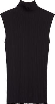 Proenza Schouler Federica Sleeveless Ribbed Funnel Neck Sweater