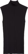 Proenza Schouler Federica Sleeveless Ribbed Funnel Neck Sweater