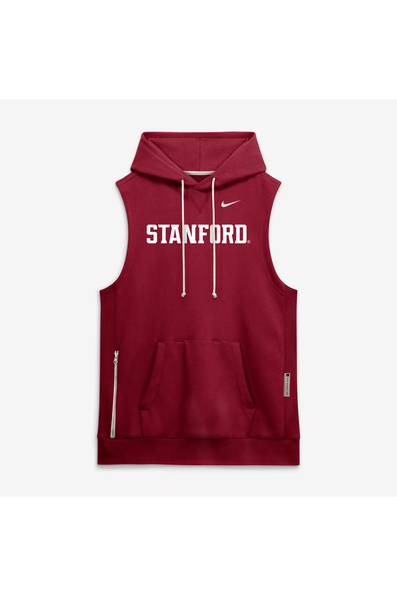 Men's Nike  Cardinal Stanford Cardinal 2026 Sideline Sleeveless Dri-FIT Hoodie, Alternate, color, Cardinal