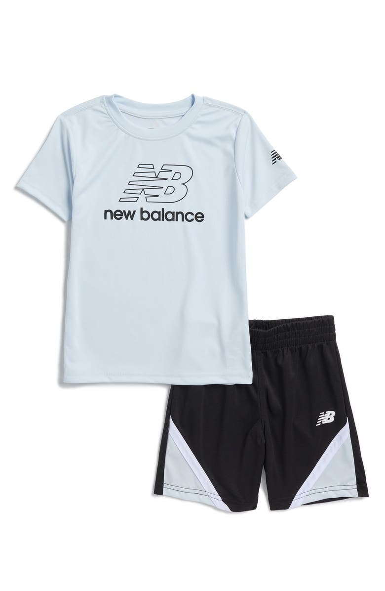 New Balance Kids' T-Shirt & Performance Shorts Set, Main, color, 
