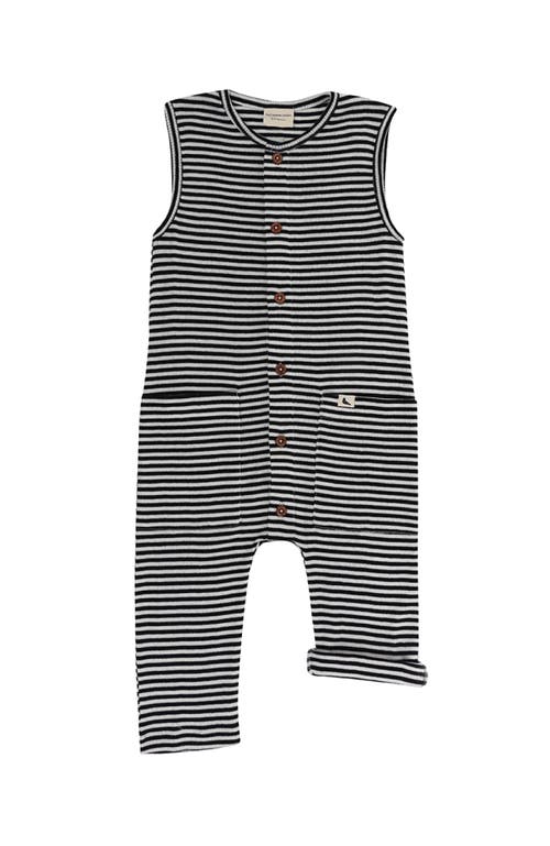 Turtledove London Kids Organic Cotton Rib Romper In Gray