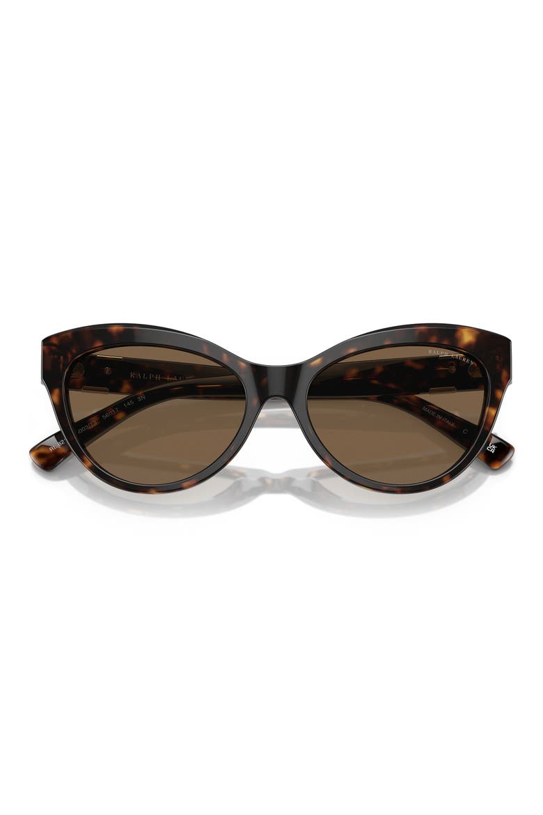 56mm Cat Eye Sunglasses, Alternate, color, HAVANA / BROWN